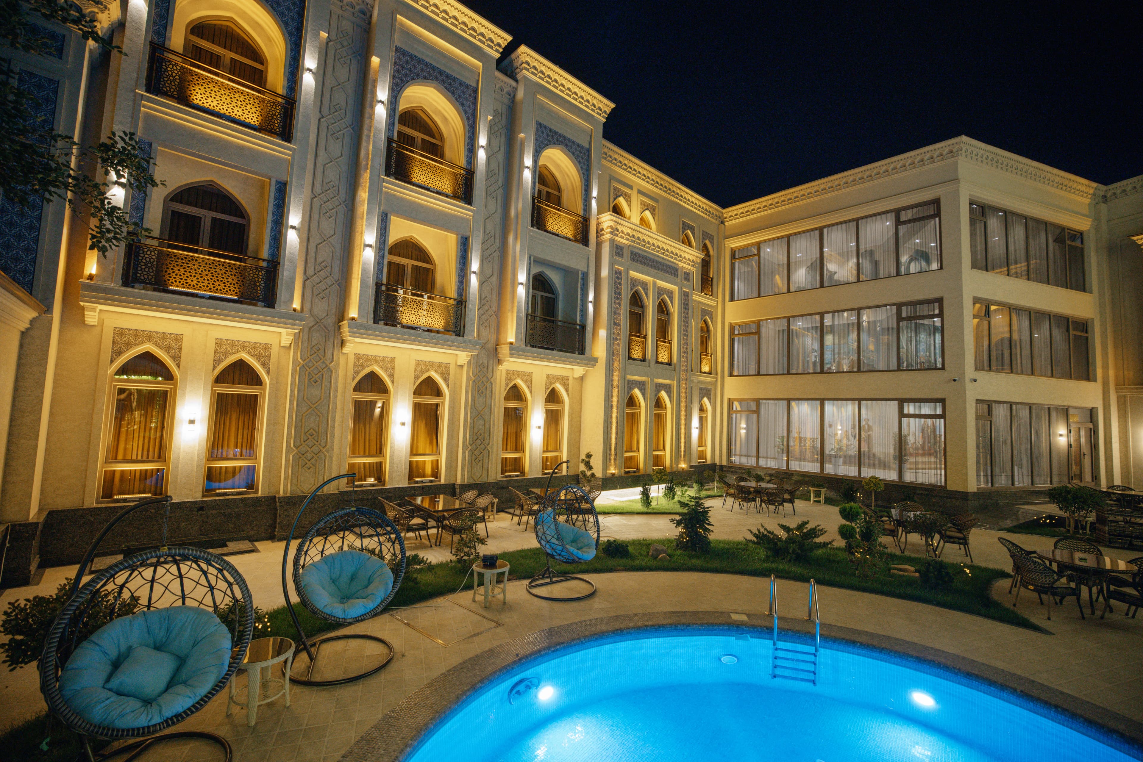 Luxury hotel lobby